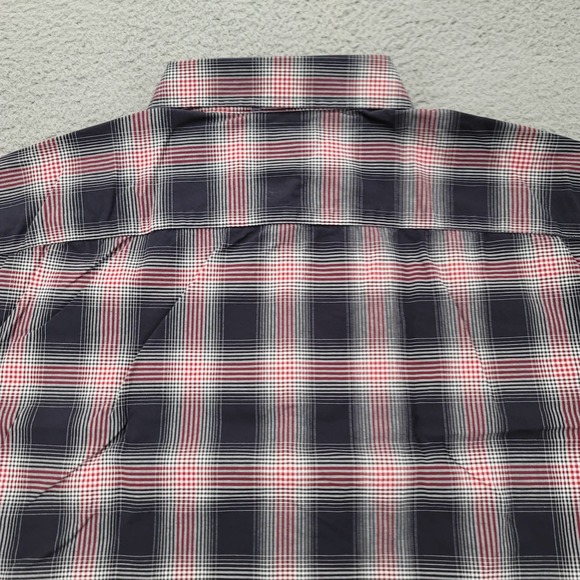 Banana Republic Shirt Mens XL Blue Red plaid Button Up Long Sleeve Classiccore - Picture 4 of 15